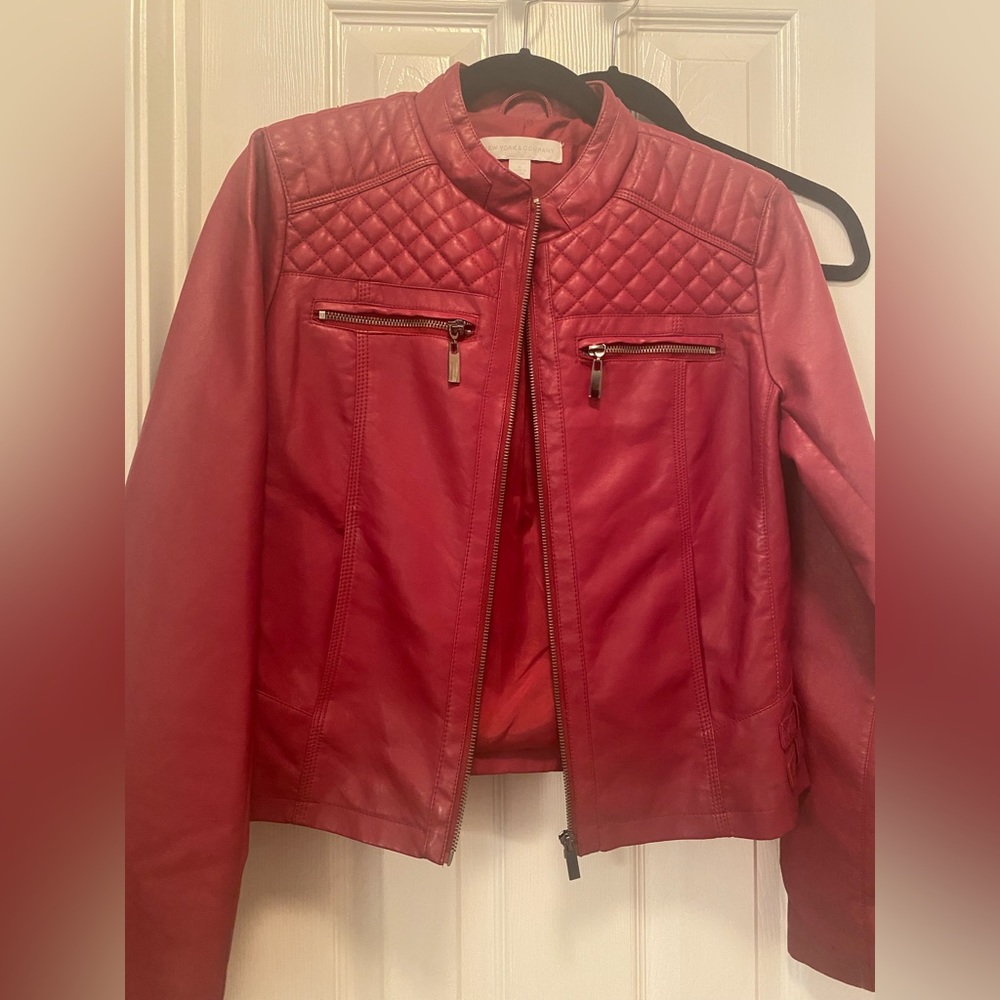 NY&Co Moto faux leather jacket size Medium